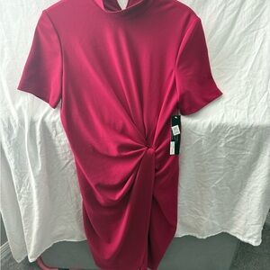 Tahari Fuchsia Short Sleeve Top
